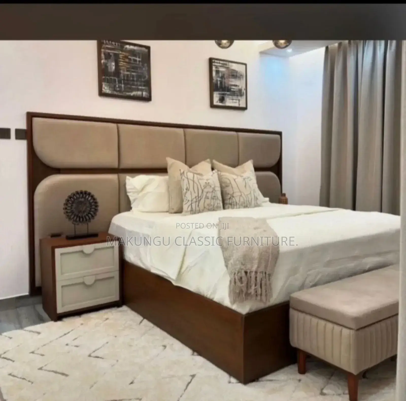 Kitanda Cha Bedsofa Mixer Mbao Ukubwa Ni 5/6 Na Sides Zake