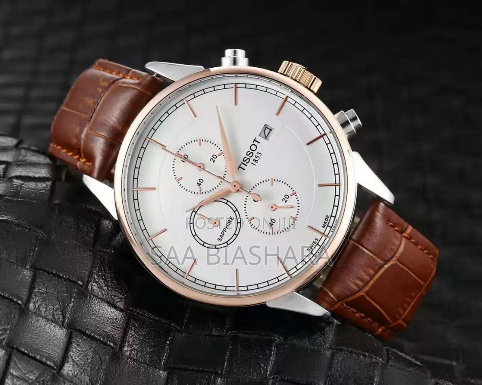 Tissot 1853 Chronograph Watch Leather Belt Brown