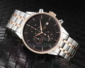Tissot Chronograph Stainless Steel Strap Silver Gold and Black