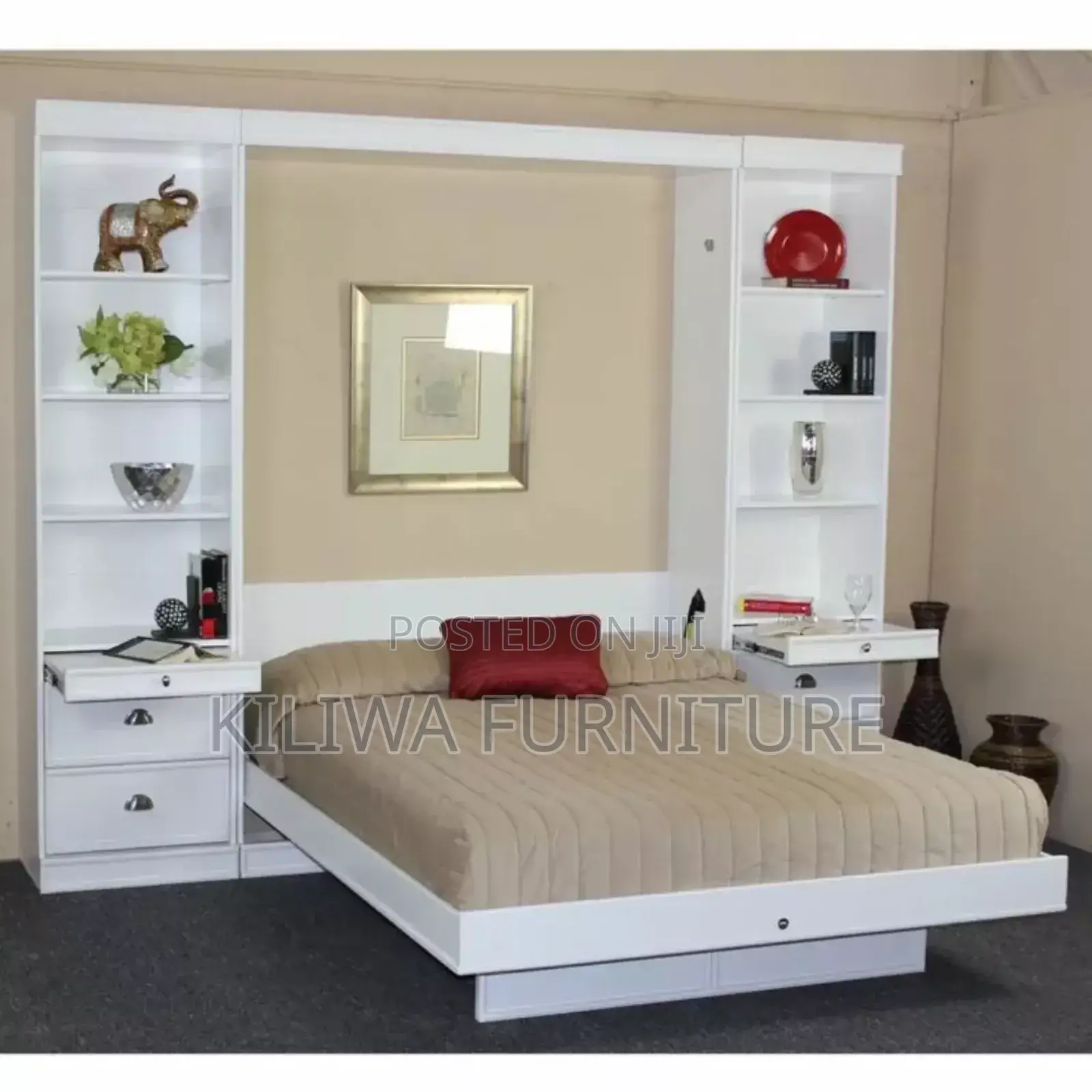 Classic Bed 5 6 and Shelves Design