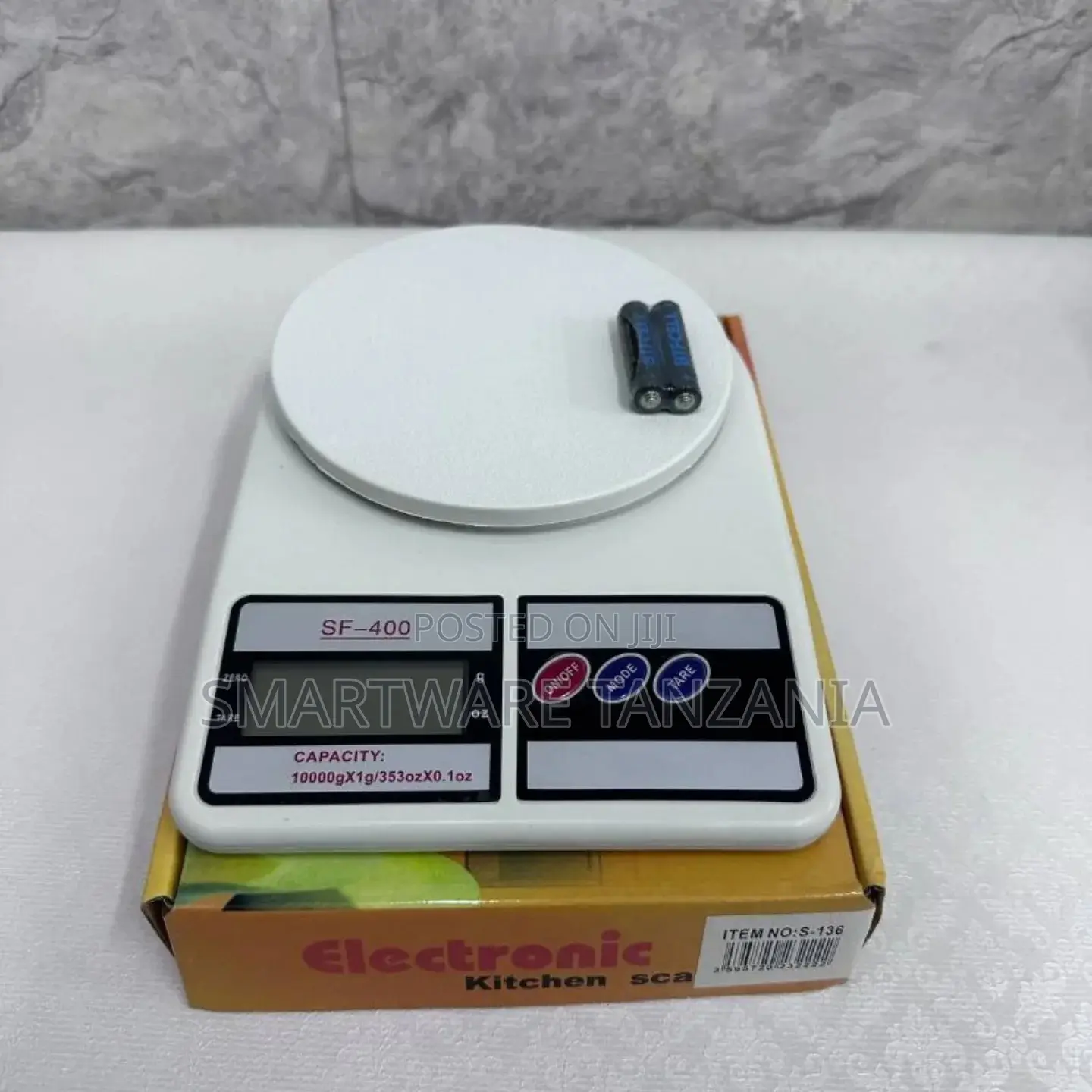 Digital Kitchen Scale Sf-400, 10kg Capacity, LCD Display, White