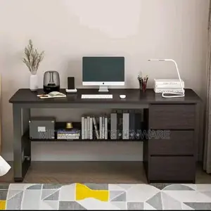 Modern Office Computer Desk With Shelves 120cm