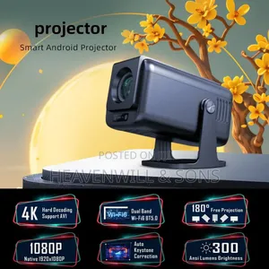 Outdoor Smart Android 13 Projector 300 Ansi Wi-Fi Bluetooth