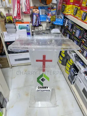 Original Podium Mimbari With Red Cross Material Glass Isiyovunjika