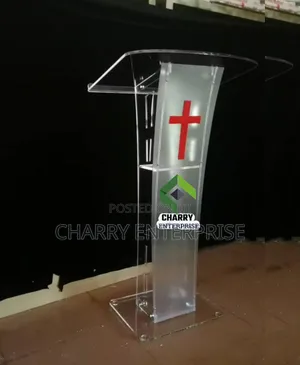 Original Podium Mimbari With Red Cross Material Glass Isiyovunjika
