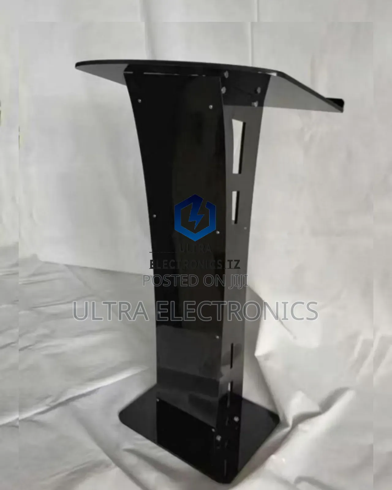 Black Acrylic Podium Lectern Mimbari Material Glass Isiyovunjika