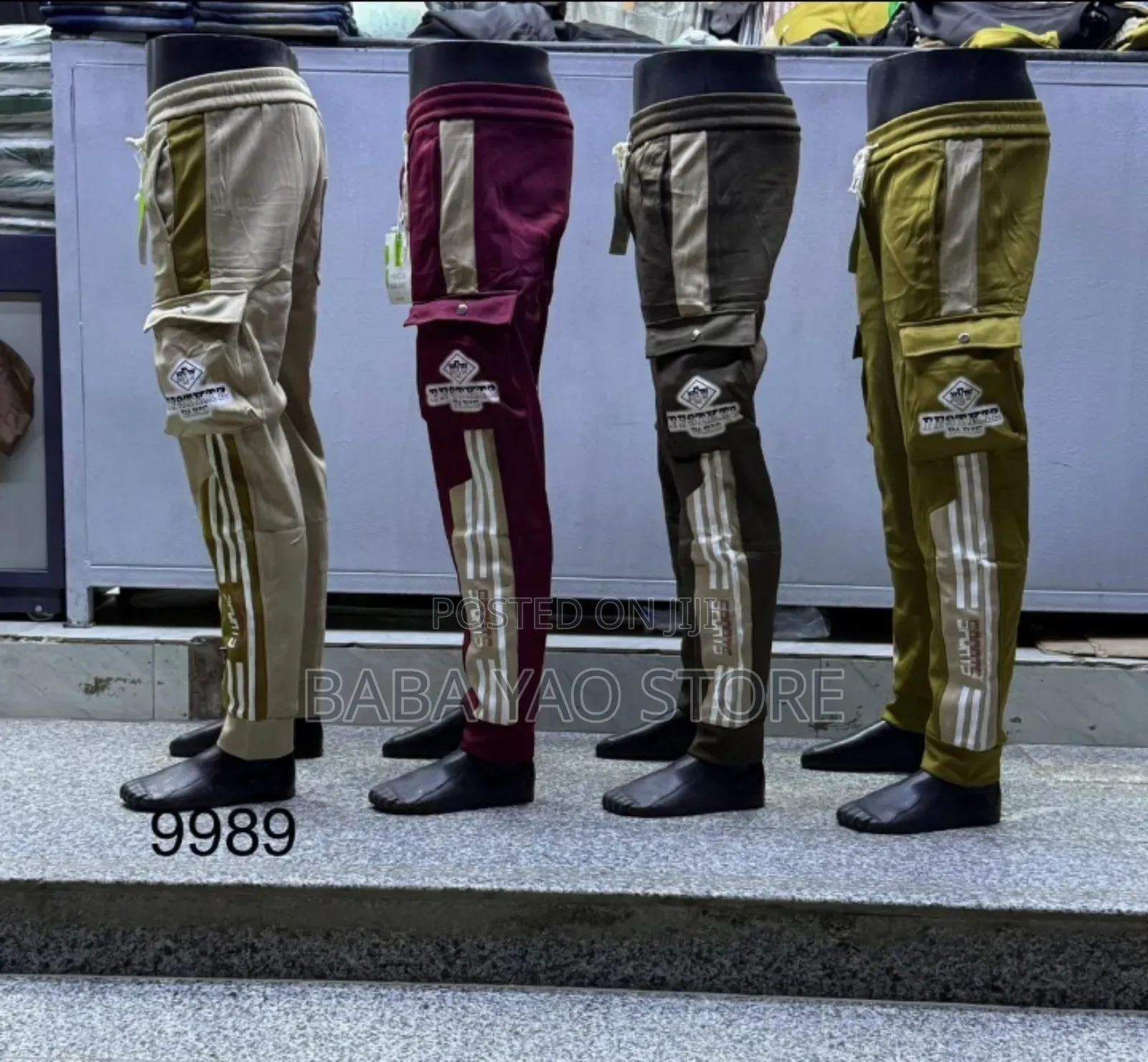 Vintage Wash Loose Men's Multi Pockets Baggy Trousers