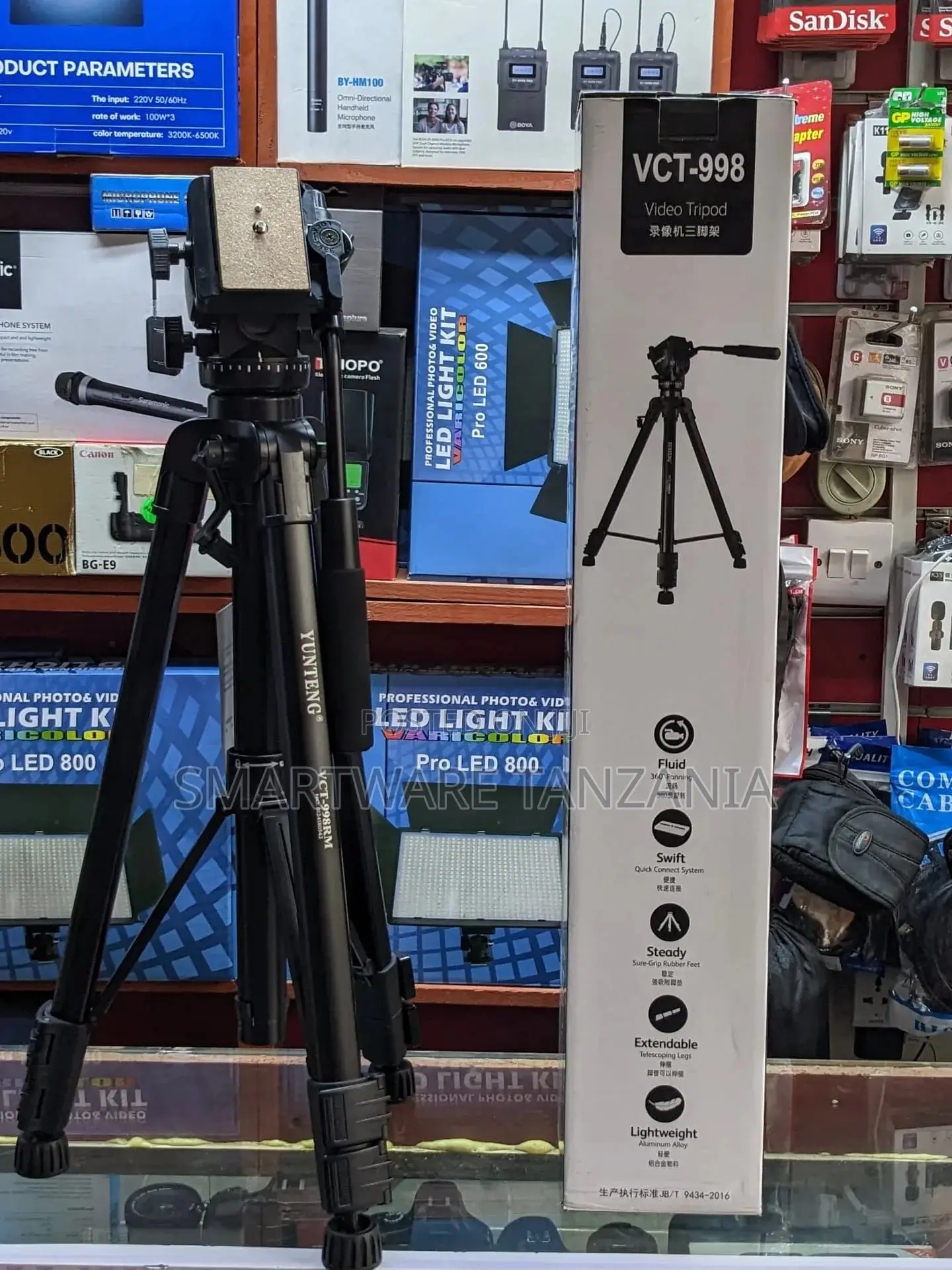 VCT-998 Protable Camera Tripod, Professional Video Tripod Stand