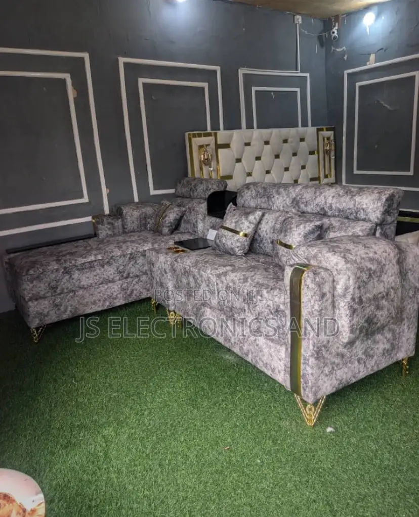 Sofa La Kisasa L-Shape 3:2 Spring Safi Mito Sofa Jipya (Free Delivery)