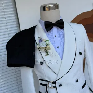 Black Tro White Double Breasted Suit