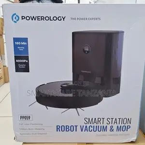 Powerology Smart Station Robot Vacuum Mop Vacuuming and Mopping