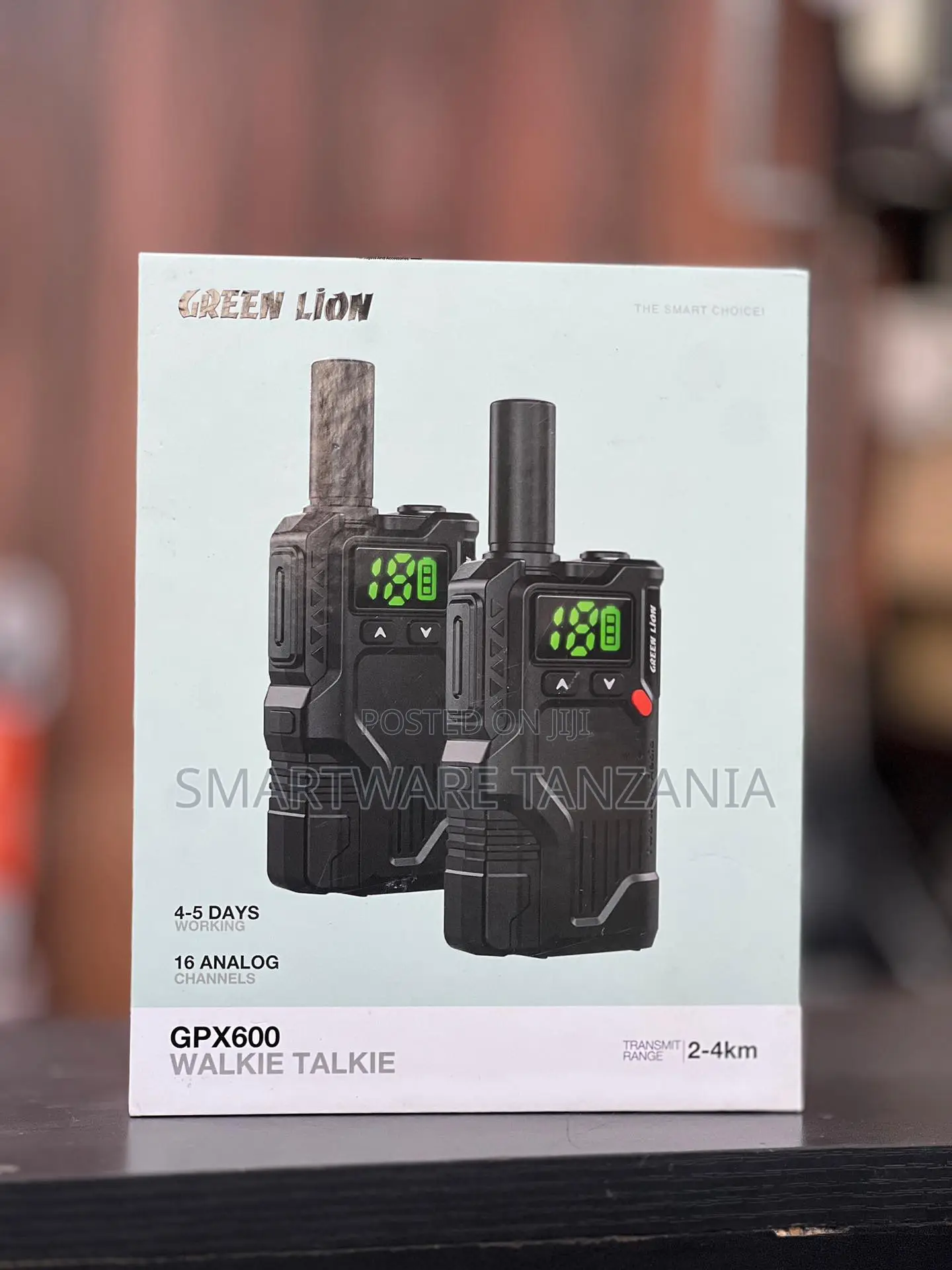 Green Lion Gpx600 Walkie Talkie With 16 Analog Channels, Clear Display