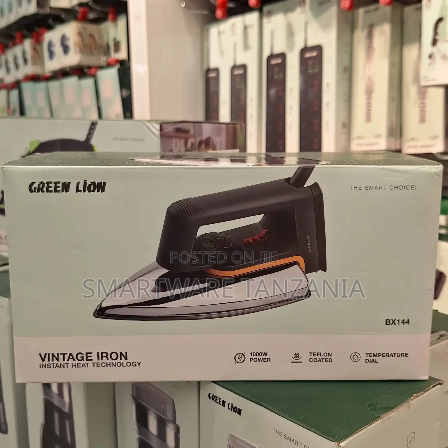 Green Lion Vintage Dry Iron, 1000w, Instant Heat Technology