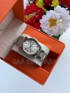 Casio Womens Round Shape Silver and White