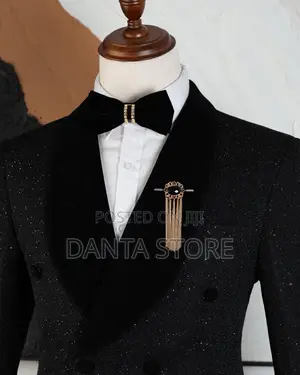 Men’S Wedding Suit (Black) Ice Materials