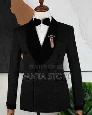 Men’S Wedding Suit (Black) Ice Materials