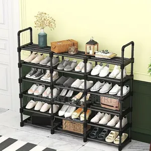 Double Row Shoe Rack Multi-Layer Floor Stand Shoe Rack* Size:6 Layers