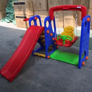 Swing Set Kids 3in One Slide and Swing Basketball