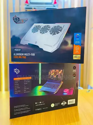 Porodo Gaming Al Rgb Laptop Cooling Fan Gaming Aluminum Cooling Pad