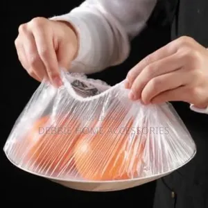 Bag of Disposable Elastic Plastic Food Covers.-100pcs