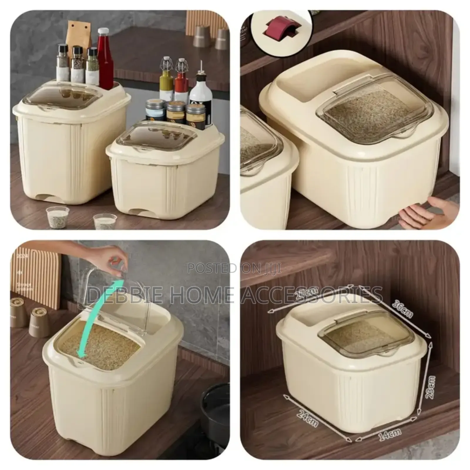 3 in 1 Set Airtight Food Storage Container (18kg/12kg/5kg)