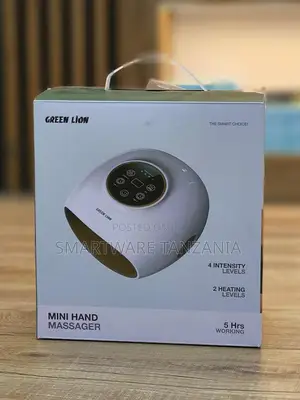 Green Lion Mini Hand Massager: 4 Intensities, 2 Heat Levels