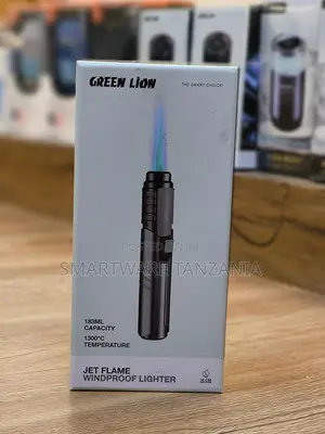 Green Lion Jet Flame Windproof Lighter: 1300°C, 183ml Capacity