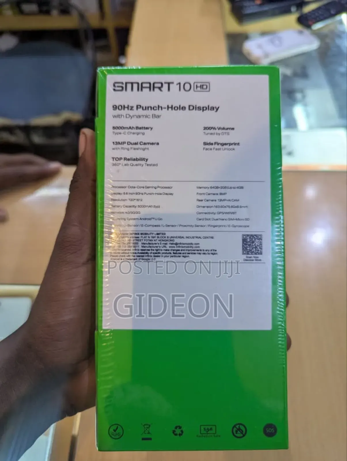 New Infinix Smart 10 HD 64 GB Black