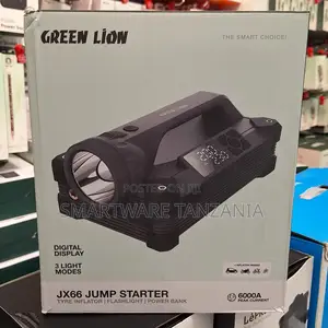 Green Lion Jx66: 4-in-1 Jump Starter, Inflator Power Bank