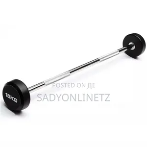 Fixed Rubber Barbell 15kg