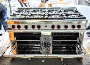 Wg-Gh-987aa – 8-Burner Gas Range With Oven – Commercial LPG