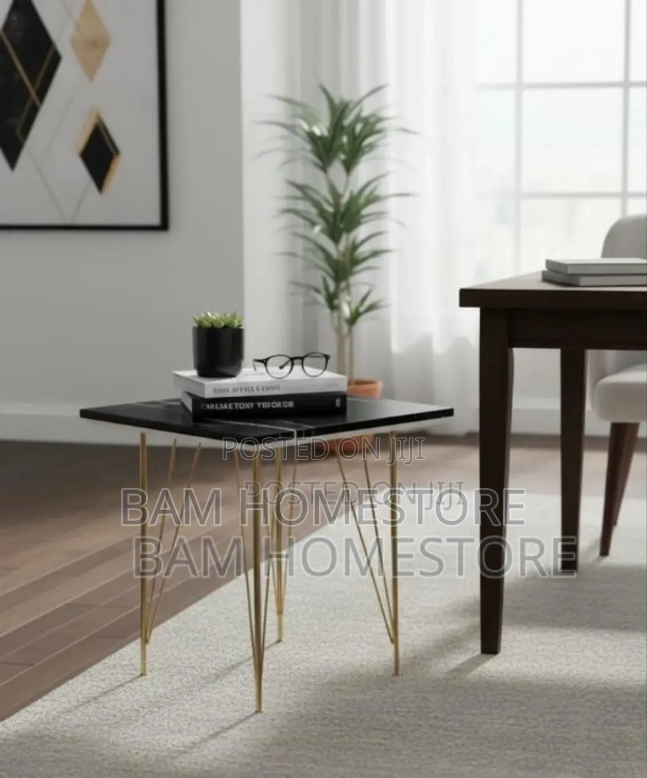 Black Marble Top Table (40*50cm)