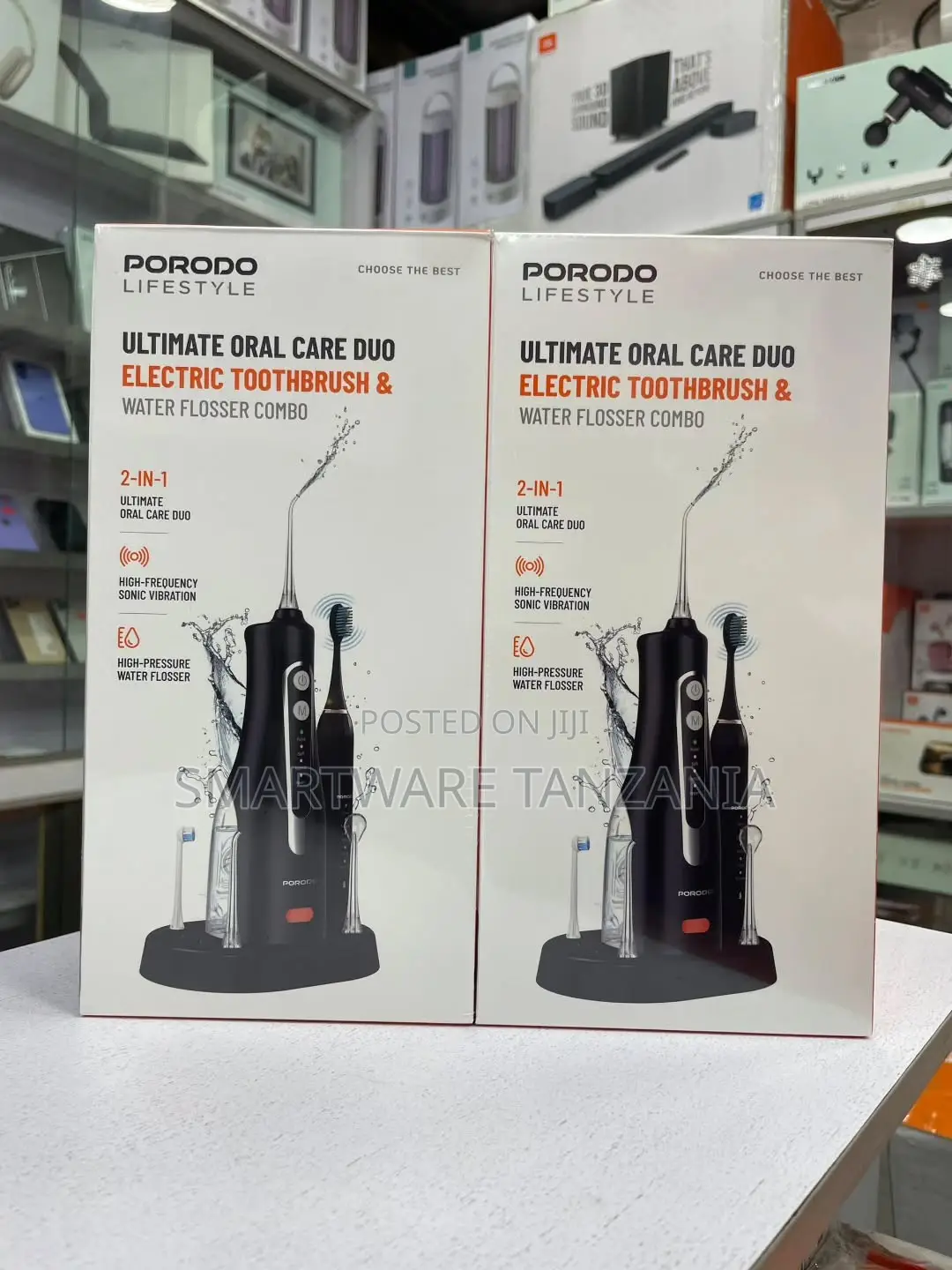Porodo Oral Care Duo, Electric Toothbrush Water Flosser Combo