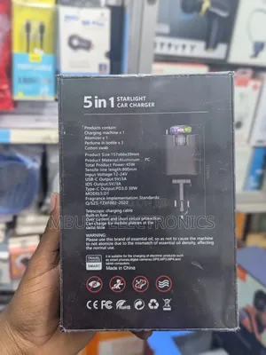 Starlight 5 in 1 Car Charger - Deco Light, Diffuser, Fast Charging