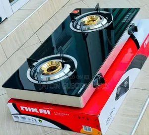 Nikai Gas Cooker Glass 2 Plates