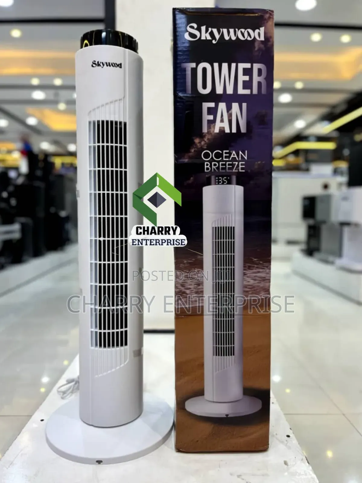 Skywood Tower Fan 30 Inches Upepo Tulivu Usioumiza Wala Kuchosha