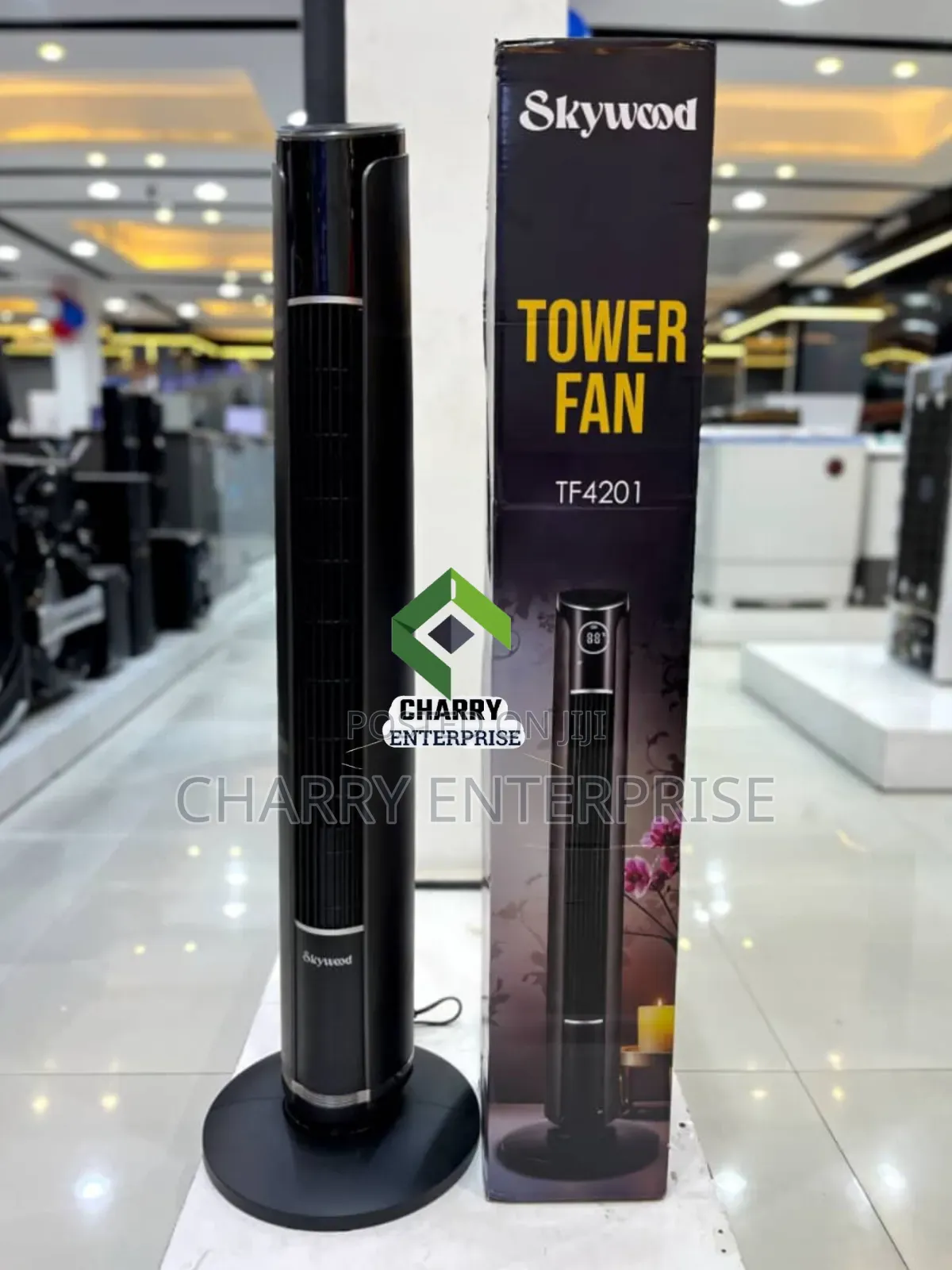 Skywood Tower Fan 42 Inches Upepo Wake Ni Tulivu Na Salama 