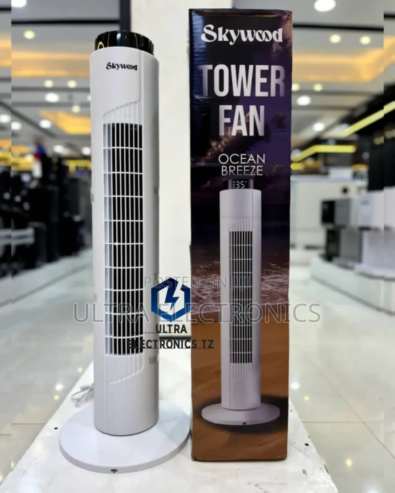 Skywood Tower Fan 30 Inches Upepo Tulivu Usioumiza Wala Kuchosha 