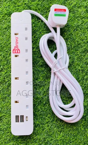 Bravo 4-Way Extension Original With 3 Usb Ports