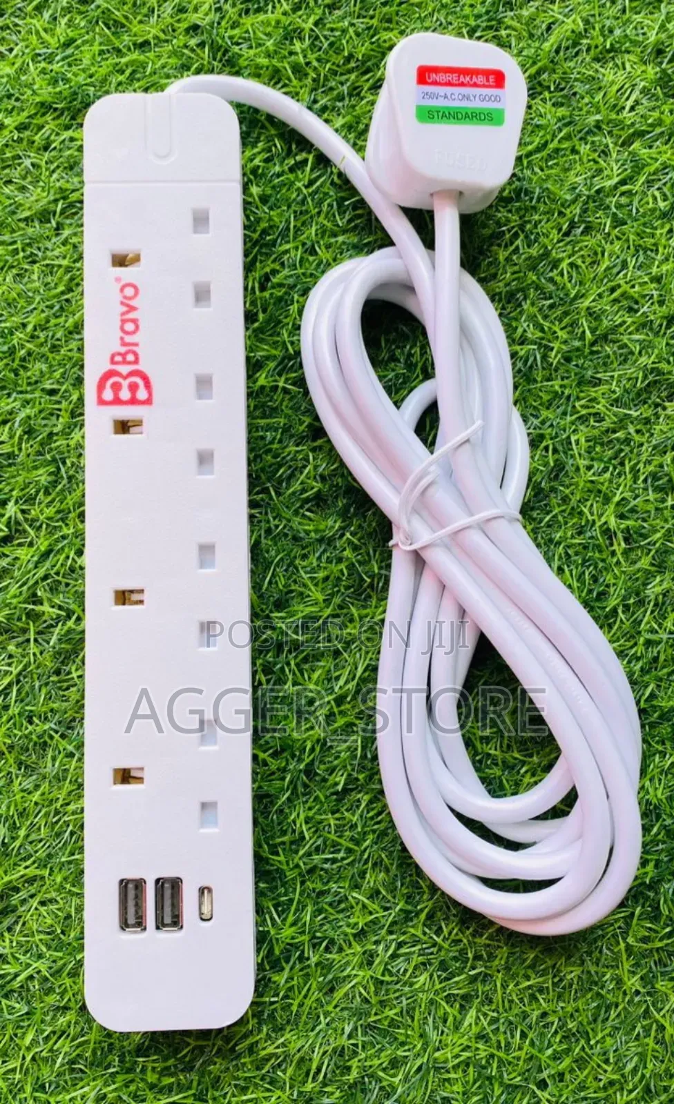 Bravo 4-Way Extension Original With 3 Usb Ports