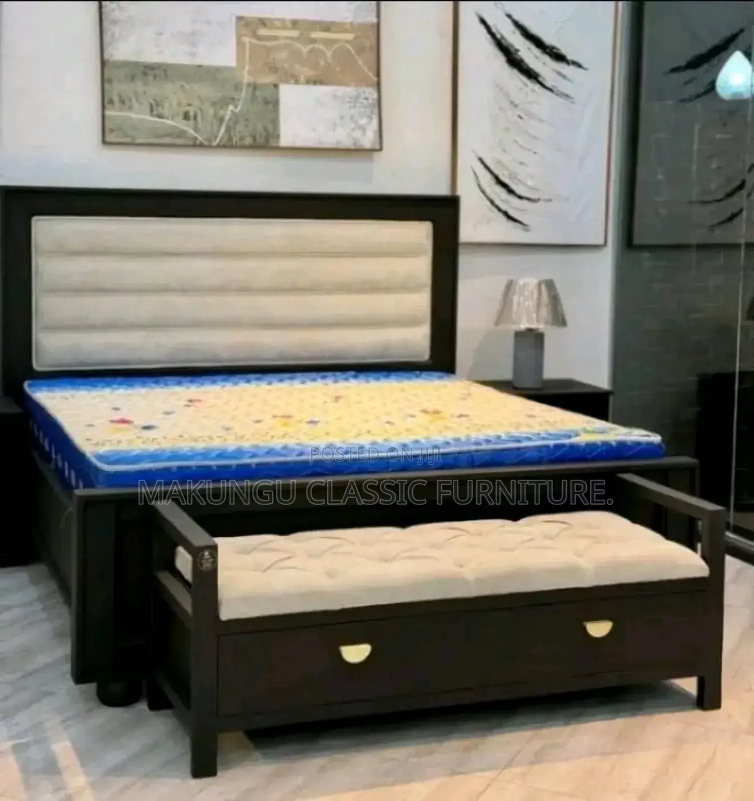 Kitanda Cha Mbao Mix Bedsofa 5/6 Na Bench Lake