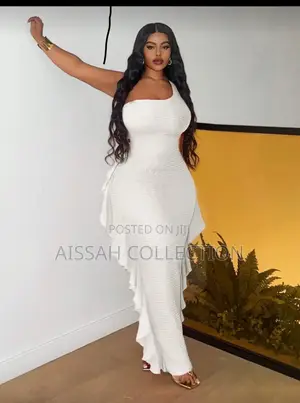 One Shoulder Riffle Trim Bodycon Mini Dress