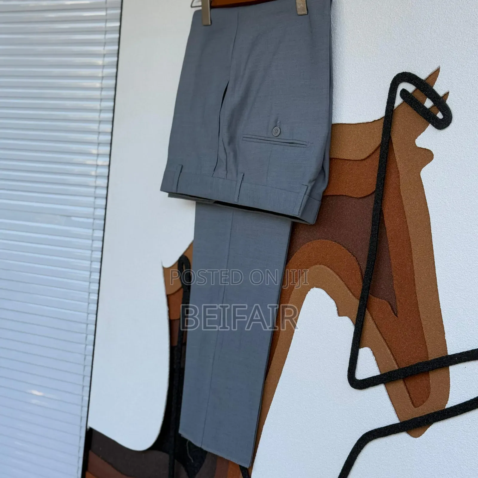 Dark Blue and Grey Mix Suit
