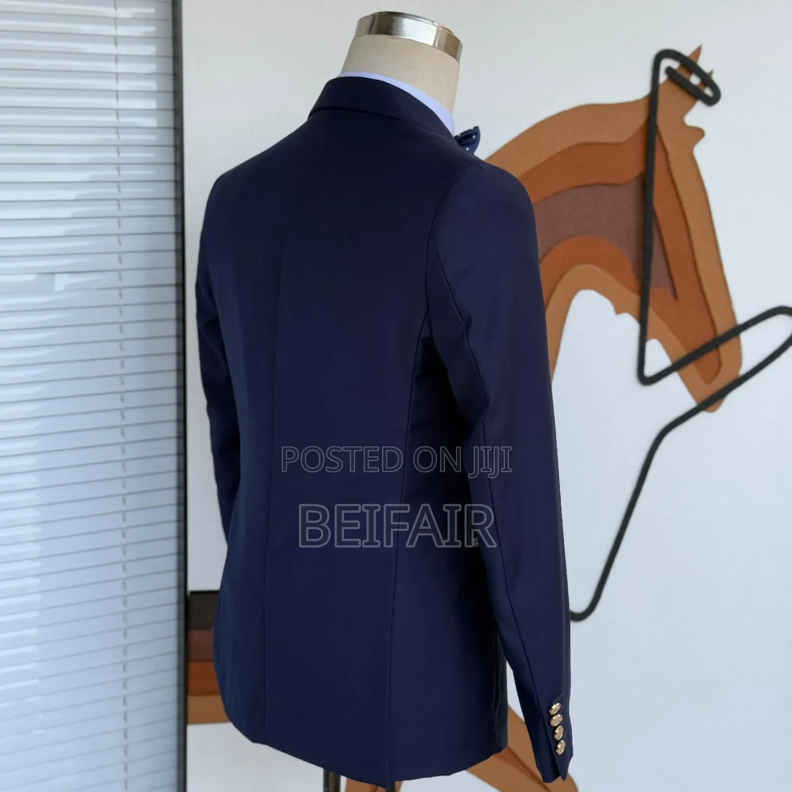 Dark Blue and Grey Mix Suit