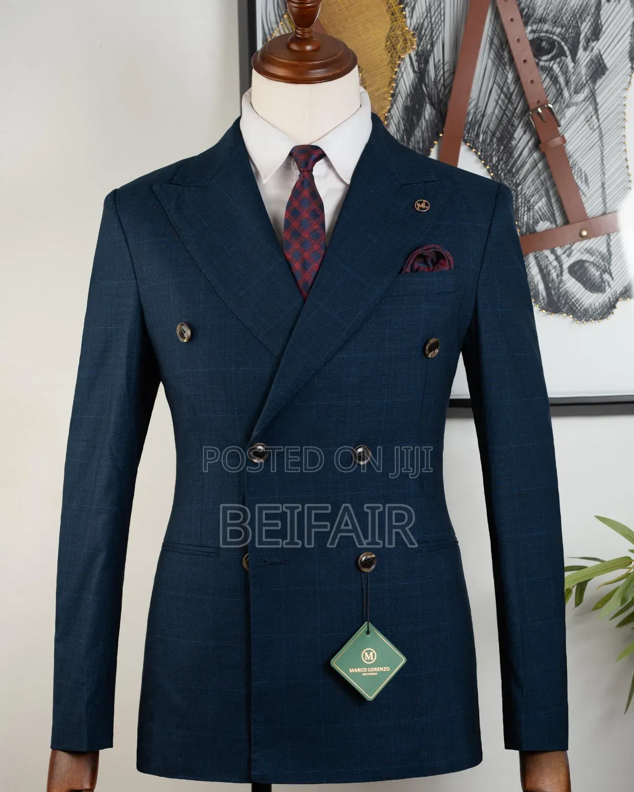 Dark Blue Light Drafts Suit