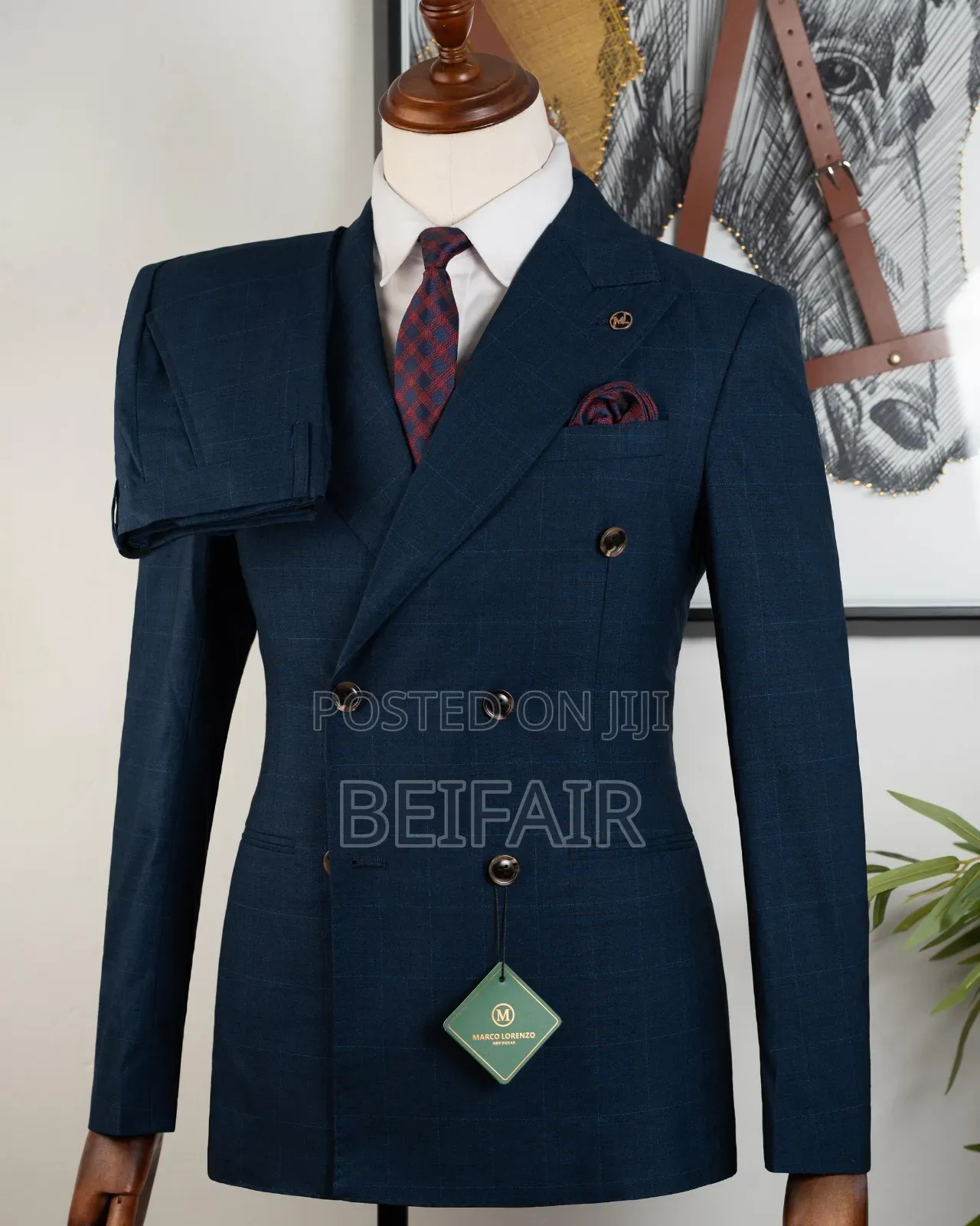 Dark Blue Light Drafts Suit