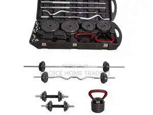 58kh Set Chrome Barbel Dumbell(Kettlebell)