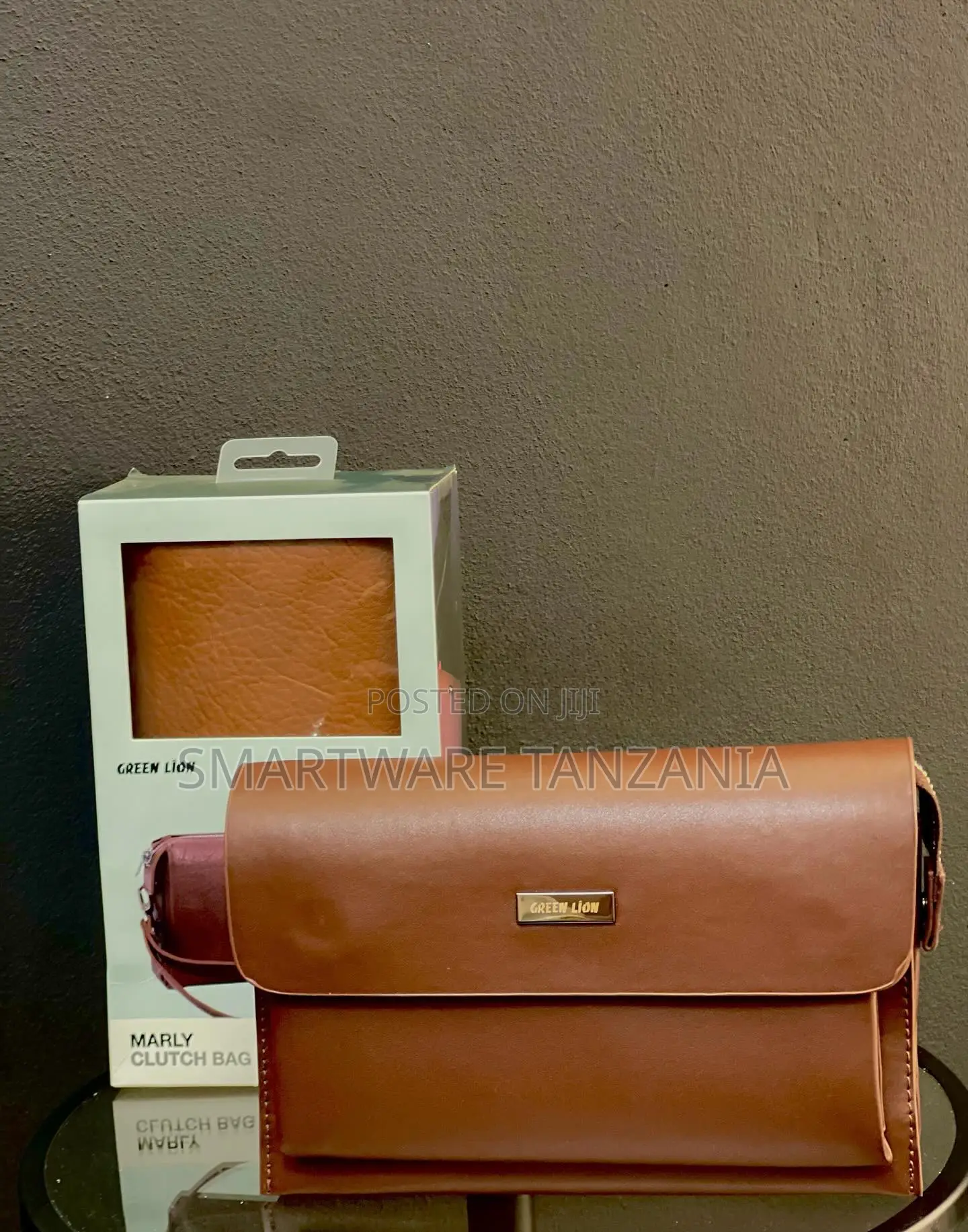 Green Lion Mara Clutch Bag With Multi Pockets, Delicate Texture
