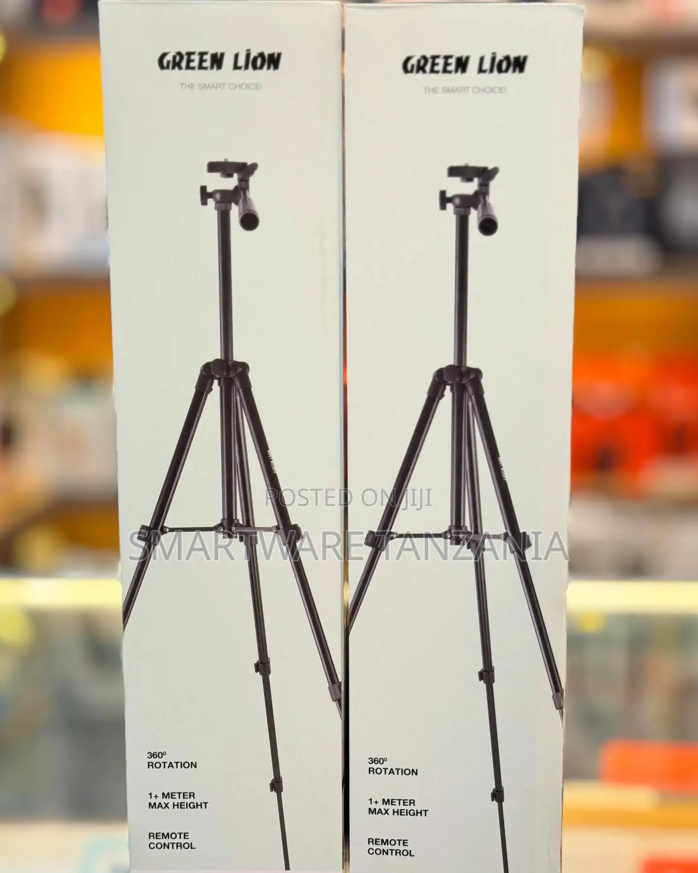 Green Lion GTP-100 Aluminum Tripod, 360° Rotation, 90° Flexible Pivot