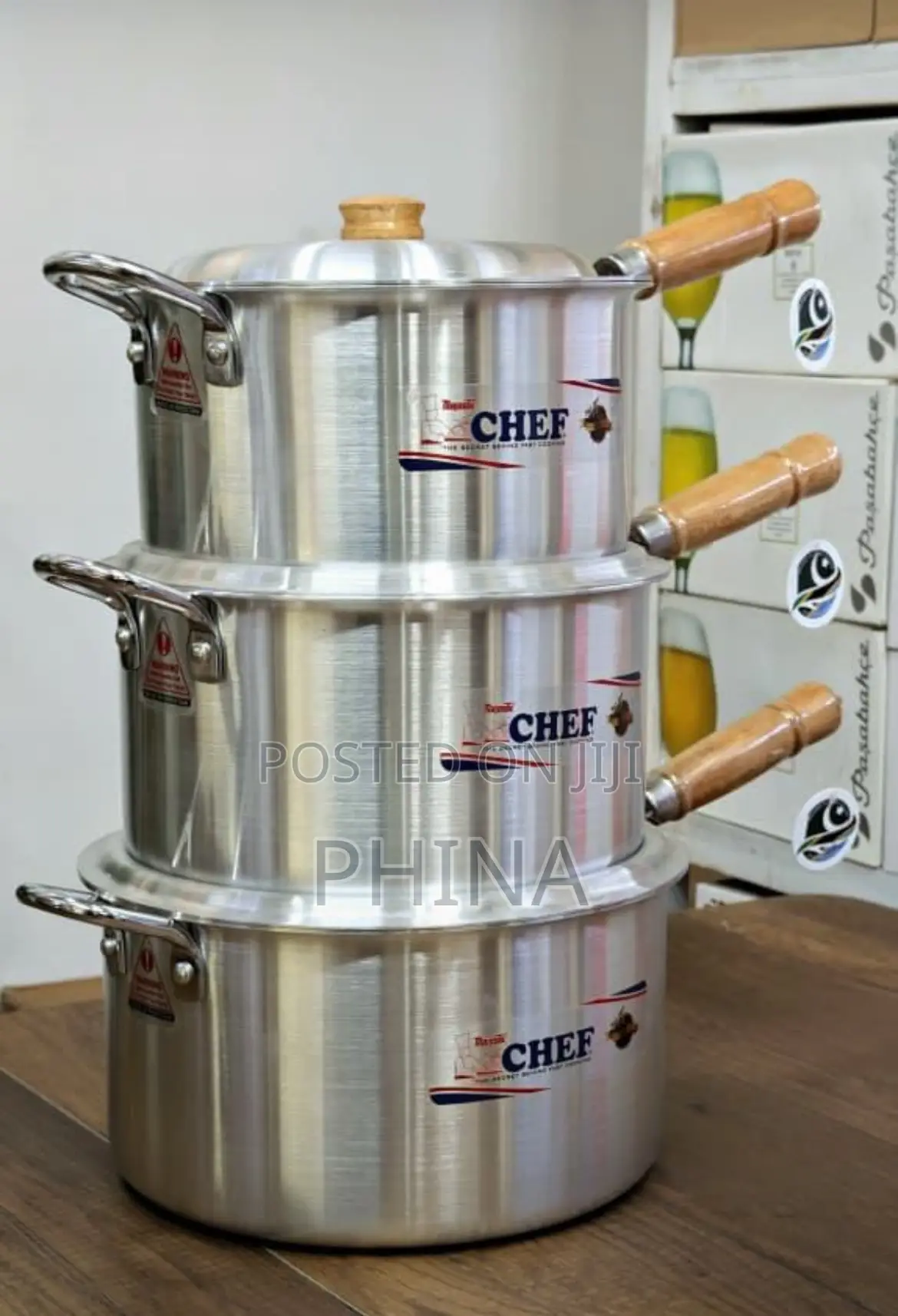 Sufuria Set 3 Kubwa Ni 4kg